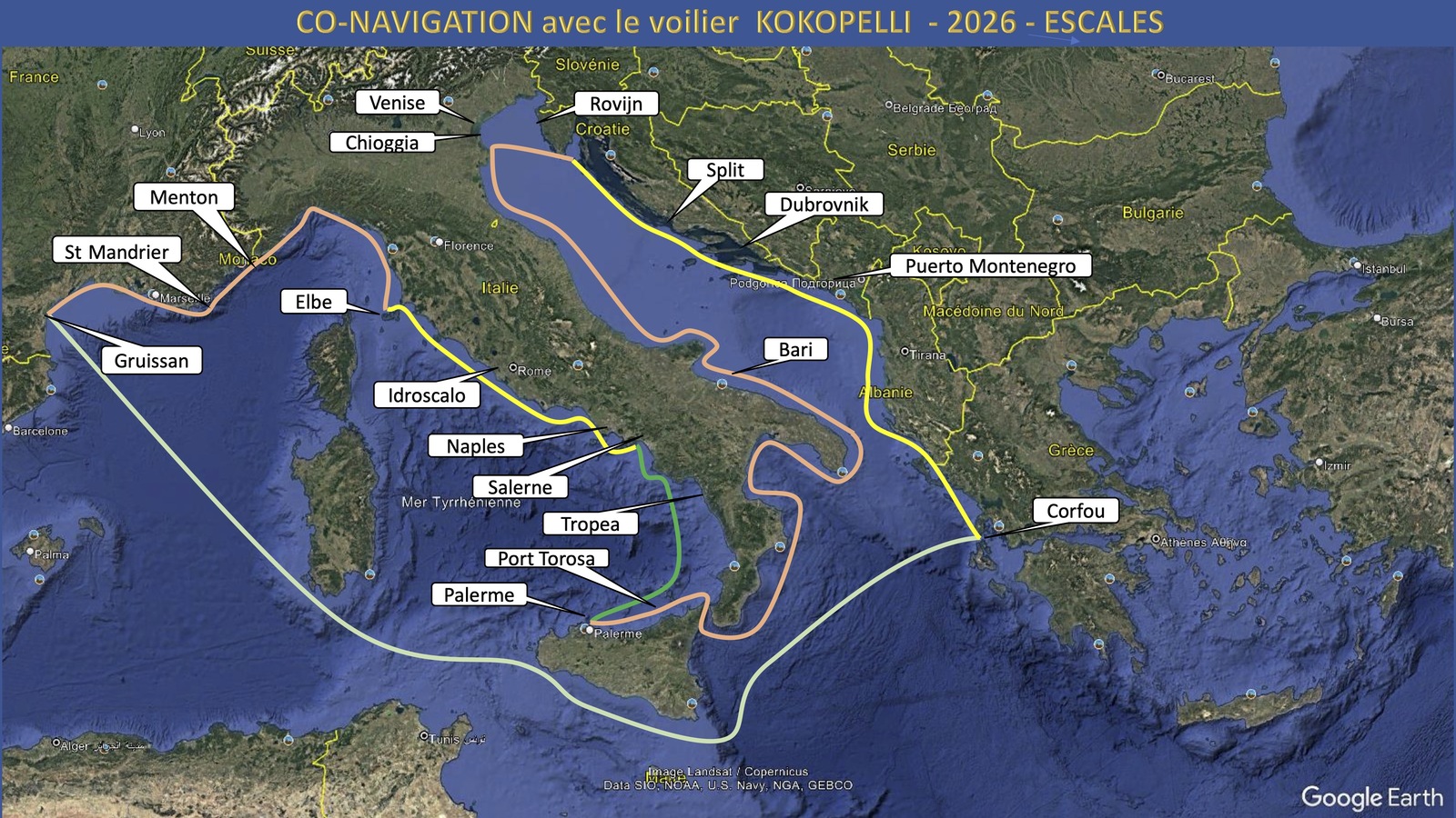Gruissan à Corfou (A/R) du 15 mai au 30 octobre 2026